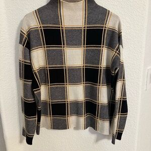 Plaid Turtleneck Sweater